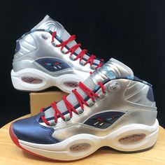 Reebok Question Mid Men’s Og Meets Og Iverson Harden Athletic Sneaker Nba Shoe Sz 10 Brand New Never Worn And In Amazing Condition, (Doesn’t Have Box) No Rips/Tears/Stains Anywhere On The Shoes. If You Have Any Questions Please Message Me And I’ll Get Back To You As Quickly As Possible. Sku: 3h Sporty Silver Basketball Shoes For Streetwear, Casual Silver Basketball Shoes For Streetwear, Silver High-top Basketball Shoes For Streetwear, Silver High-top Basketball Shoes, Reebok Question Mid, Reebok Question, Shoes Reebok, Tear Stains, Reebok Shoes