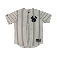 Vintage New York Yankees Jersey T-shirt Used condition. has puffs and a small stain. See pics! THIS IS USED ITEM ! PLEASE DONT EXPECTED IT TO BE LIKE NEW OR IN PRISTINE CONDITION ! Size on tag: faded. Fits L-XL. Please check the measurements! Measurements: Shoulders: 52 cm. (20.4") Pit to Pit: 62 cm. (24.4") Length: 80 cm. (31.4") Worldwide shipping: Approximate delivery time 14-30 days. Please be careful and ask any specific questions about item before purchasing. I can send you additional deta New York Yankees Jersey, Yankees Shirt, Yankees Jersey, Guys Fits, New York Vintage, Vintage New York, Mlb Baseball, Jersey Shirt, Striped Tee