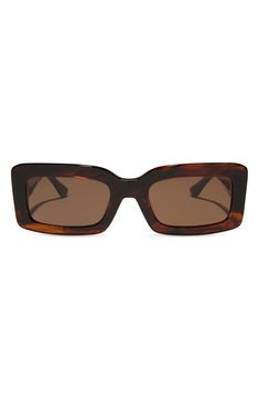 Polarized lenses lend superior clarity to these stylish sunglasses in a chic rectangular silhouette. 51mm lens width; 23mm bridge width; 140mm temple length 100% UV protection CR-39 lenses Acetate Imported DIFF Eyewear participates in give-back initiatives that provide reading glasses to those in need Brown Rectangular Sunglasses With Tinted Lenses, Brown Tinted Rectangular Sunglasses, Brown Rectangular Tinted Sunglasses, Brown Rectangular Sunglasses With Mirrored Lenses, Modern Brown Rectangular Sunglasses, Classic Rectangular Acetate Sunglasses, Rectangular Sunglasses With Mirrored Lenses, Trendy Rectangular Acetate Sunglasses, Diff Eyewear