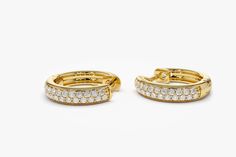 Diamond Huggie Hoop Earrings / 14k Gold Double Row Micro Pave Petite Diamond Huggie Hoop Earrings by Ferkos Fine Jewelry Features * Made to Order. * Gold Kt: 14K * Custom Gold Color: Rose Gold, Yellow Gold, White Gold * Inner Diameter: 10 MM * Outer Diameter: 12. 5 MM * Round Diamond: 44 pcs 1.25MM * Total CTW: 0.38 (pair) * Diamond Color-Clarity: G Color SI1 Clarity * Setting Type: Micro-Pave * Ready to Ship in 7-10 Business Days ▶ Want to find out more? Check out my shop http://etsy.me/2lUcVnH Yellow Gold Pave Hoop Earrings For Weddings, Fine Jewelry Yellow Gold Huggie Earrings With Halo, Yellow Gold Halo Huggie Earrings Fine Jewelry, Yellow Gold Huggie Earrings With Halo, Formal Yellow Gold Halo Hoop Earrings, Platinum Ring, Evil Eye Bracelet, Huggie Hoop Earrings, Dainty Earrings