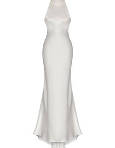 For a classic evening ensemble, turn to this gown from Nana Gotti. The minimalist style features a halterneck, fluid column silhouette, and a body-skimming fit.Details & Fit Halterneck styling with tie closure Fully lined Care instructions: specialist clean Low back Fitted Fabric Mid-weight material 100 % Viscose Fitted Halter Neck Evening Dress In Bias Cut, Evening Slip Dress With Fitted Bodice And Halter Neck, Elegant Slip Dress With Tie Back And Fitted Bodice, Fitted Halter Neck Evening Dress With Bias Cut, Silk Fitted Halter Dress For Wedding, Elegant Fitted Slip Dress With Tie Back, Bias Cut Fitted Halter Neck Evening Dress, Fitted Bias Cut Halter Neck Evening Dress, Fitted Halter Dress With Spaghetti Straps For Wedding