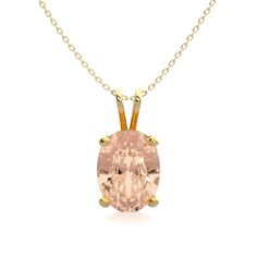 This classic necklace features one 8x6mm oval shape morganite gemstone. The stone measures approximately 1.06 carats. This necklace is in sterling silver and comes with an 18 inch 14 karat yellow gold over sterling silver cable chain with spring ring clasp. Size: 8 mm x 6 mm.  Color: Pink.  Gender: female.  Age Group: kids. Oval Necklace With Prong Setting, Oval Prong Setting Necklaces, Classic Oval Solitaire Necklace For Gift, Classic Oval Solitaire Necklace Gift, Classic 14k Gold Oval Solitaire Necklace, Oval Solitaire Necklace With Prong Setting As Gift, Pink Oval 14k Gold Necklace, Classic Oval Solitaire Necklace In 14k Gold, Oval 14k Gold Solitaire Necklace For Formal Occasions