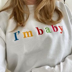 I'm baby - Trendy EMPATHY sweatshirt parody. Embroidered lettering. A pre-shrunk, classic fit sweater that's made with air-jet spun yarn for ultimate coziness.  * 50% cotton, 50% polyester * Pre-shrunk * Classic fit * 1x1 athletic rib knit collar with spandex * Air-jet spun yarn with a soft feel and reduced pilling * Double-needle stitched collar, shoulders, armholes, cuffs, and hem This product is made especially for you as soon as you place an order, which is why it takes us a bit longer to deliver it to you. Making products on demand instead of in bulk helps reduce overproduction, so thank you for making thoughtful purchasing decisions! **We apologize for any inconvenience, but as a store policy, we are unable to accept returns on made-to-order items. We understand that this may cause d Empathy Sweatshirt, Baby Sweats, Embroidered Lettering, Fitted Sweater, Knit Collar, Air Jet, Sweat Shirt, Rib Knit, Gender Neutral