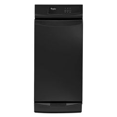 a black dishwasher on a white background