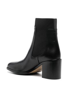 Via Roma 15 50mm Beatles Boots | Black | FARFETCH Modern Medium Width Calf Leather Chelsea Boots, Chic Chelsea Boots In Calf Leather With Medium Width, Chelsea Boots With Sculpted Heel And Medium Width, Chic Chelsea Boots In Calf Leather Medium Width, Chelsea Boots With Sculpted Heel And High Ankle, Calf Leather Chelsea Boots With Stacked Heel For Work, Calf Leather Chelsea Ankle Boots, Beatles Boots, Beatle Boots