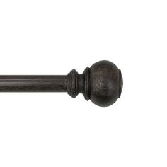 an old wooden door handle on a white background