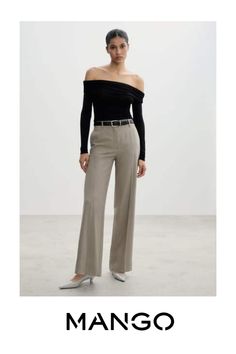 Flowy fabric, Long design, Wide-leg design, Medium waist, Two side pockets, Loops, Concealed button, hook and zip fastening, Dart detail, Plus Size Available Office Look Women, Womens Office, Women Trousers, Pleated Trousers, Stylish Work Outfits, Linen Jacket, Pleated Pants, Viscose Fabric, Dress Trousers