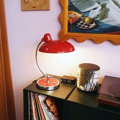 Metavaya Table lamp Dia 28cm x H 42cm / Red / US plug Kaiser idell Table lamp 623367482762 M2022092003-9 Shop Kaiser idell Table lamp Online Store Small Living Room Decor, Bauhaus Design, Bulb Light, Metal Light, Edison Bulb, Metal Lighting, Small Living Room, Small Living, Edison Light Bulbs