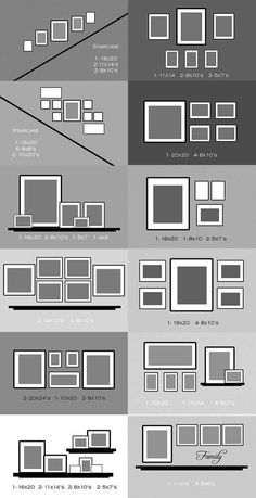 several different types of frames are shown in black and white, including one for each frame