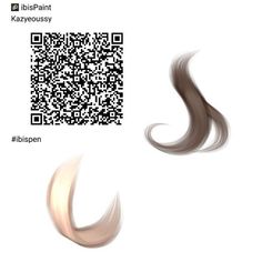 a white background with some brown and black hair on it's side, and a qr code in the middle