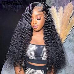 PRODUCT FEATURES Item: 360 Lace Frontal Wigs For Black Women Loose Deep Hair Pre Plucked 360 Lace Wig Hair Material: 100% Remy Human Hair Wigs, 10A Grade Virgin Remy Hair , Curly Hair, Can Be Dyed And Bleached Easily. Hair Color: Natural Black Color Length: 10 Inches-32 Inches Is Available, Very Soft, Healthy and thickBase Material : Swiss LaceLace Wig Type: 360 Lace Front WigCap Size: Average Size. AdjustablePack: 1 Piece/PackNatural Hairline: The Wig Has Been Pre-Plucked Well, Natural Hairline Full Lace Frontal, Long Human Hair Wigs, Silver Grey Hair, Full Frontal, Remy Human Hair Wigs, Deep Wave Hairstyles, Human Braiding Hair, Brown Hair With Highlights, Frontal Wig