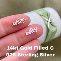 These word links are the perfect size for using as a connector for permanent jewelry chains. 14kt Gold Filled & Sterling Silver wifey: 13.5 mm x 5.5 mm 20 gauge Don't forget the jumprings to attach them:  https://www.etsy.com/listing/1495523182/set-of-50-x-tiny-jumpring-22ga-32mm-open? View all our great items: ImprintedSupplies.etsy.com ImprintedSupplies jewelry is not intended for use on children under the age of 13. Nickel Free 14k Gold Jewelry For Gifts, Nickel-free Yellow Gold Jewelry For Anniversary, Nickel Free Rose Gold Jewelry For Anniversary, Nickel-free Rose Gold Jewelry For Anniversary, Nickel-free White Gold Jewelry For Anniversary, Hypoallergenic White Gold Jewelry For Anniversary, Hypoallergenic 14k White Gold Jewelry, 14k Gold Nameplate Bracelet For Anniversary, Personalized Dainty White Gold Name Bracelet