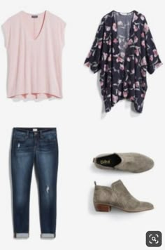 Outfit With Kimono, How To Have Style, Stitch Fix Fall, Kimono Outfit, Rock Chic