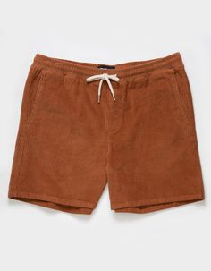 Rsq Cord Pull On Shorts. Corduroy Fabric. Elastic Waistband With Drawstring. Side Welt Hand Pockets. Back Patch Pockets. Approx. Outseam: 17''. 98% Cotton, 2% Spandex. Machine Wash. Imported. Brown Cotton Drawstring Shorts, Casual Brown Drawstring Shorts, Casual Brown Cotton Shorts, Casual Brown Corduroy Bottoms, Casual Relaxed Fit Corduroy Shorts, Casual Corduroy Relaxed Fit Shorts, Casual Corduroy Bottoms With Elastic Waistband, Casual Short Corduroy Bottoms, Brown Corduroy Shorts