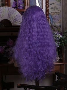 My Little Pony Rarity Vibes Purple Wig.  This enchanting lavender wig features a delightful small wave design that adds a touch of whimsy to your look. The V-shaped layered ends create a voluminous and dynamic hairstyle, while the curled bangs are elegantly split into two sections, framing your face beautifully. Perfect for completing your Lolita or Kawaii outfit, this wig brings a playful and magical charm to any ensemble.  The price includes one wig only. Lavender Wig, Layered Ends, Curled Bangs, My Little Pony Rarity, Kawaii Outfit, Purple Wig, Curly Bangs, Hair Comb Accessories, Short Wigs