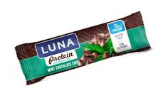 luna protein bar with mint chocolate chip