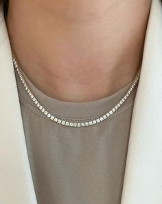 A must-have for any wardrobe, diamonds are delicately placed in a classic, 4-prong setting to create this truly iconic piece - versatile enough to be worn from day to night. Necklace Length Guide, Ring Concierge, Bracelet Size Chart, Diamond Tennis Necklace, Kids Rings, Custom Engagement Rings, Kids Bracelets, Size Chart For Kids, Kids Earrings