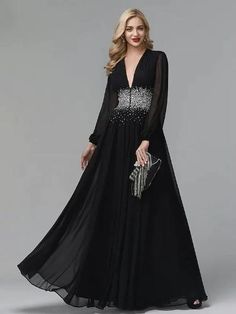 Evening Dress Celebrity Red Carpet Formal Gown Black Tie Wedding Guest Floor Length Long Sleeve V Neck Chiffon with Sequin

If you like, you can save and click to enter the purchase page. Shipping worldwide and Free Shipping. 10% OFF OVER $90+ Formal V-neck Gown With Sheer Bodice, V-neck Georgette Chiffon Wedding Dress, Formal Chiffon V-neck Gown, Chiffon V-neck Gown For Banquet, Sheer Bodice V-neck Wedding Dress, Elegant Full Length Chiffon Dress, Full Length Chiffon Party Dress, Chiffon V-neck Evening Dress For Wedding, Full-length Chiffon Party Dress