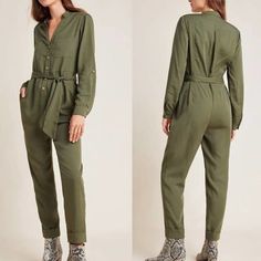 Nwt Preston Utility Jumpsuit From Anthropologie In A Size 6. This Jumpsuit Has A Button Front, Tie Detail At The Waist And Pockets. Retailed At $160. No Stains Or Flaws! A Utility Jumpsuit Is The Perfect Blend Of Form And Function - It Combines All The Comforts Of Your Favorite Casual Wear With A Flattering, Ultra-Modern Fit. Lyocell Removable Belt Front Patch And Side Slant Pockets Button Front Machine Wash 386 Solid Long-sleeve Jumpsuit With Buttons, Solid Long Sleeve Jumpsuits And Rompers With Buttons, Long Sleeve Solid Jumpsuits And Rompers With Buttons, Solid Long Sleeve Jumpsuit With Buttons, Long Sleeve Jumpsuits And Rompers With Buttons, Casual Jumpsuits And Rompers With Buttons For Work, Long Sleeve Jumpsuits And Rompers With Pockets, Green Belted Jumpsuits And Rompers For Work, Casual Long Sleeve Solid Pantsuit