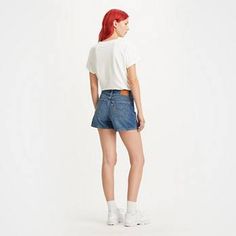 Modern Relaxed Fit Summer Bottoms, Levi's Jean Shorts In Medium Wash For Summer, Levi's Relaxed Fit Jean Shorts For Summer, Retro Relaxed Fit Cotton Jean Shorts, Retro Cotton Jean Shorts Relaxed Fit, Classic High-waisted Relaxed Fit Jean Shorts, Modern Denim Bottoms For Summer, Modern Relaxed Fit Jeans For Summer, Levi's Mid-rise Relaxed Fit Jean Shorts