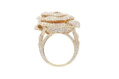 Pink Gold Ring, Pink Gold Rings, Vvs Diamond, Rose Ring, Girly Jewelry, A Rose, Cocktail Rings, Pave Diamonds, Pink Gold