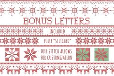 a cross stitch pattern with the words,'christmas letters '