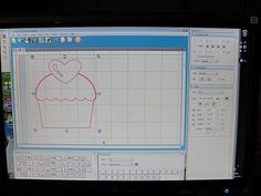 a computer screen with a drawing on it