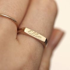 Name Ring, Initial Ring, Monogram Ring, Personalized Ring, 10K 14K Solid Gold Name Ring, Gold Person Luxury Elegant Engraved Ring With Name, Gold Signet Ring With Name For Wedding, Stamped 14k Yellow Gold Rings, Stamped 14k Gold Rings For Wedding, 14k Gold Stamped Wedding Rings, Gold Engraved Promise Ring With Hallmarks, Stamped 14k Gold Rings For Anniversary, Fine Jewelry Gold Rings With Name Detail, Gold Wedding Ring With Stamped Initials