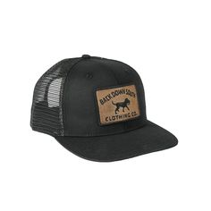 The Waxed Pursuit Trucker is a stylish hat made from waxed cotton. Boasting a classic black and gold color scheme, this hat has a lightweight and breathable interior, making it the perfect accessory for any outdoor activity. With its unique waxed cotton construction, this hat is sure to make its wearer stand out from the crowd. Snapback Mid pro Mesh back Gold patch Dog Vests, Gold Color Scheme, Youth Clothing, Tshirt Design Men, Mesh Hat, Stylish Hats, Down South, Fleece Pants, Outdoor Activity