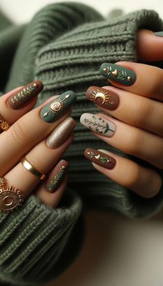 Boho Nails, Witchy Nails, Manikur Kuku, Gel Manicure, Holiday Nails, Nail Trends