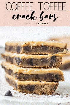 Coffee Cookie Bars, Healthy Cookie Bars, Coffee Toffee Bars, Toffee Bars Recipe, Toffee Dessert, Almond Joy Candy, Coffee Toffee, Toffee Bars, Cookie Bar