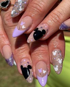 Disney Nail Ideas, Simple Disney Nails, Disney Themed Nails, Disney Princess Nails, Nails Disney, Disney Nail Designs, Sister Trip