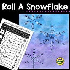 a snowflake is shown with the words roll a snowflake