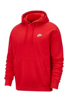 Cotton-rich fleece keeps you comfy in a street-ready hoodie with the classic Swoosh logo on the chest. 26" length (size Medium) Drawstring hood Kangaroo pocket 80% cotton, 20% polyester Machine wash, tumble dry Imported Nike Casual Sweatshirt With Drawstring Hood, Nike Sporty Hoodie For Spring, Nike Sporty Spring Hoodie, Nike Casual Hoodie With Drawstring Hood, Nike Casual Sweatshirt With Kangaroo Pocket, Casual Nike Hoodie Sweatshirt, Casual Solid Color Sports Sweatshirt, Casual Solid Color Sweatshirt For Sports, Nike Hoodie For Sports Season Streetwear