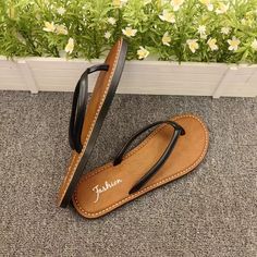 Patterned:Solid colorMaterial:PVCHeel Type:FlatClosure:Slip-onStrap Type:Flip FlopsAll-season:SummerPrinting Type:No PrintingHeel Hight:Flat HeelStyle:CasualItem ID:RL96378 Black Flip Flops For Summer Vacation, Black Flip Flops For Beach, Summer Brown Flip Flops For Beach Season, Black Beach Flip Flops, Black Flip Flops For Summer Beach, Black Flip Flops For Beach Summer, Casual Brown Flip Flops For Beach Season, Brown Flip Flops For Spring, Summer Style, Black Summer Flip Flops For Vacation