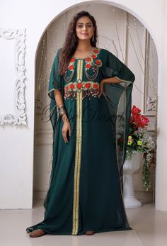 Islamic Embroidery, Kaftan Moroccan Caftan, Girls Kaftan, Arabian Party, Fancy Clothing, Caftan Dresses, African Kaftan, Vs Image, Moroccan Caftan