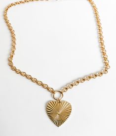 This beautiful chunky rolo chain is a classic. with a beautiful 1.5 inch Lulu heart charm All components 14k gold filled. Heart-shaped Gold-tone Charm Necklace With Adjustable Chain, Gold Plated Heart Charm Necklaces With Lobster Clasp, Heart-shaped Gold Plated Charm Necklace With Lobster Clasp, Gold-tone Heart Pendant Necklace With Adjustable Chain, Gift Chunky Chain Necklace With Round Pendant, Gold-tone Heart Necklace With Adjustable Chain, Yellow Gold Charm Necklace With Chunky Chain For Gift, 14k Gold-filled Heart Necklace With Heart Charm, Gold-tone Heart Pendant Necklace With Heart Charm