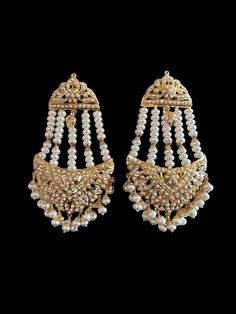 Jhoomar earrings 92.5 silver - gold plated made using fresh water pearls gwt-34.68 GMs Jhoomar Earrings, Silver Jewelry Earrings, Fresh Water Pearls, Silver Jewelry Pendant, Fresh Water Pearl, Earrings In Gold, Jewelry Design Necklace, Water Pearls, Gold Plated Silver