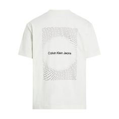 Brand: Calvin Klein Jeans Gender: Men Type: T-shirts Season: Spring/Summer PRODUCT DETAIL • Color: white • Pattern: print • Fastening: slip on • Sleeves: short • Neckline: round neck COMPOSITION AND MATERIAL • Composition: -100% cotton • Washing: machine wash at 30° Branded T-shirt For Streetwear In Summer, Branded T-shirt For Summer Streetwear, Sporty Branded T-shirt For Summer, Modern Summer T-shirt With Graphic Design, Modern Graphic Print T-shirt For Summer, White T-shirt With Back Print For Summer, White T-shirt With Back Print For Spring, White Spring T-shirt With Back Print, White Logo Print T-shirt For Summer