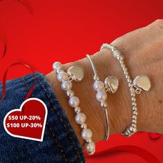 "CHARM & PEARLS BRACELETS \"CHARMING COLLECTION\" HIGH QUALITY OF GENUINE FRESHWATER PEARLS Thanks for choosing us ! We really want to make you happy! ❤️ You can choose : * SS HEART CHARM & PEARLS .... HEART & PEARLS ....A * SS HEART CHARM & TUBES + PEARLS ...PEARLS & TUBE B * SS HEART SS BEADS 3MMSS3 &CHARMC * SS HEART SS BEADS 4MM...SS4& CHARM....D SET OF 2 : 2 PIECES ( A + B ) * HEART & PEARLS A * .PEARLS &TUBE B SET OF 3: 3 PIECES ( A+B+C) * HEART & PE Mother's Day Birthday Gift Charm Bracelet, Heart Shaped Charm Bracelet For Valentine's Day Birthday, Heart Charm Bracelet For Valentine's Day Birthday, Heart-shaped Charm Bracelet For Valentine's Day Birthday, Heart-shaped Charm Bracelet For Birthday And Valentine's Day, Mother's Day Birthday Gift Bracelet With Heart Charm, Valentine's Day Birthday Charm Bracelet, Heart Charm Bracelet For Birthday And Mother's Day, Heart Bracelet For Mother's Day Birthday Gift