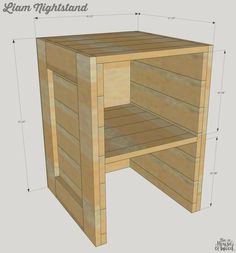 a wooden desk with measurements for the top