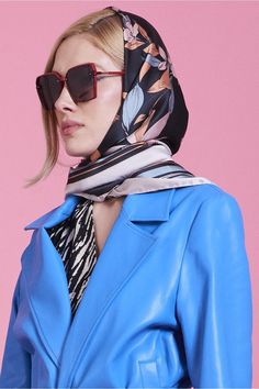 Wrap up in luxurious silk. Our silk scarf features a vibrant abstract print, for a sleek accessory that'll bring extra glamour to your outfit. It can be used as a top, a headscarf, styled on your bag and many others. How will you style yours?  30% Silk 70% Polyester Design Scarf, Leather Coat Jacket, Cashmere Gloves, Suede Coat, Oversized Dress, Print Coat, Feather Dress, Red Outfit, Animal Print Dresses