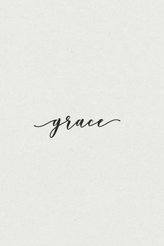 the word grace written in cursive handwriting