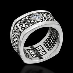 "925 Silver Plated Unique Black Huge Heavy Men Ring, Mlnn1239 Size: 6 Metal: 925 Sterling Silver Plated Best Quality Available Ring Size: 7, 8, 9 Gift For Women, Christmas, Birthday, Vacation, Mother's Day, Valentine's Day, Wedding, Engagement , Bridal, Promise, Anniversary, Party Thank You For Visiting!" Luxury Wedding Rings, Rings Promise, Birthday Vacation, Men Ring, Women Christmas, Unisex Jewelry, Rings Wedding, Anniversary Party, Ring Wedding