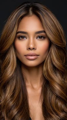 Trendy Shaggy Castaño Oscuro con Reflejos Dorados ✨ Light Brown Highlights, Shaggy Haircuts, British Women, Dark Skin Beauty, Hair Color For Women, Brown Highlights, Afro Hair, Ultra Modern, Stylish Hair