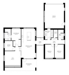 the floor plan for a two bedroom apartment with an attached kitchen and living room area