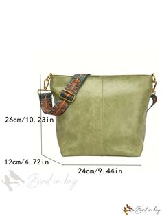 Bird in Bag - Detachable Strap Bucket Bag Green Bags With Adjustable Strap, Green Shoulder Bag With Adjustable Strap, Green Bag With Detachable Strap, Green Rectangular Hobo Bag With Detachable Handle, Green Trendy Hobo Bag With Detachable Strap, Trendy Green Hobo Bag With Detachable Strap, Vintage Rectangular Bucket Bag With Detachable Strap, Rectangular Hobo Bag With Detachable Strap, Detachable Strap Hobo Shoulder Bag