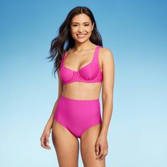 You'll feel great and look stylish during sunny outings in this Tummy Control High-Waist Full Coverage Bikini Bottom from Kona Sol™. Designed with a high-waist cut for a flattering fit, this bikini bottom has an on-trend silhouette that also provides full seat coverage for confident wear. It's made from soft, stretchy material and fully lined so you can be assured you're covered both in the water and out. The tummy control design gives you a slimming fit, and the solid color makes it easy to pai Full Coverage Bathing Suits, Short Torso, Swim Fashion, Look Stylish, Swim Bottoms, Pretty And Cute, Black Bottoms, Swimwear Fashion, Beach Girl