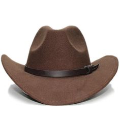 Sport that look from the old days with this Cowboy Hat from Innovato Design. This hat is made from 100% wool thereby making your head warm on a cold weather. Have a picture taken with your little one with you and your child wearing this cowboy hat in a rodeo-themed party or formal party for a moment to remember. The coffee leather band around the hat amplifies the retro style that wins the hearts of many on that night of the party. To adjust the size of the hat, simply pull the rope inside. A pair of this parent-child cowboy hat is perfect to be a present for a family friend or relative who loves matching outfits. You'll surely create a wonderful time with loved ones with this cowboy hat.  Product Highlights:   Comfortable wool material that is perfect for the cold weather  Nine solid colo Retro Curved Brim Felt Hat For Winter, Vintage Solid Felt Hat For Winter, Vintage Fall Felt Hat, Wool Felt Hat For Rodeo In Winter, Retro Winter Fedora With Flat Brim, Retro Flat Brim Fedora For Winter, Country Style Winter Felt Hat For Outdoor, Classic Felt Cap For Winter, Retro Winter Fedora With Curved Brim