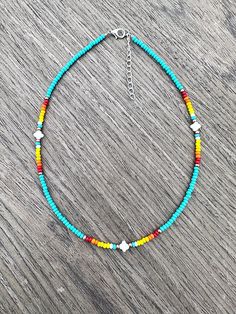 Dawn Western Beaded necklace made from glass seed beads and is 17 inches with extender. Custom, affordable western jewelry with extenders. ( Disclaimer: All items are uniquely crafted and created by GenZCreations. Our Items are NOT AUTHENTIC American Indian or Alaska Native American nor do they represent any Indian Tribe) Southwestern Heishi Bead Colorful Necklaces, Southwestern Heishi Beaded Colorful Necklace, Southwestern Style Colorful Heishi Beaded Necklaces, Southwestern Style Colorful Heishi Beads, Native American Jewelry Diy, Western Beaded Necklace, Native American Beaded Necklace, Corn Bead, Deer Antler Jewelry